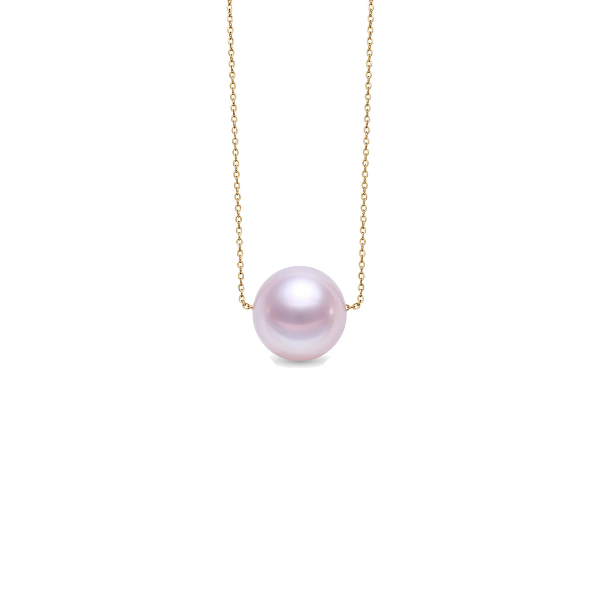Pendente in oro giallo 9k con perla Freshwater viola e diamanti — MIMÍ Milano