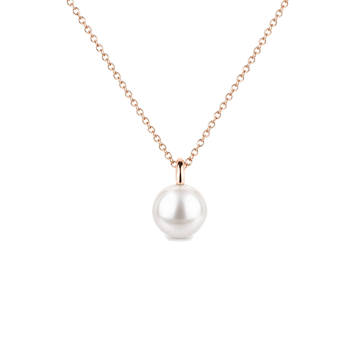 Pendente Milano in oro rosa 18k con perla South Sea bianca — MIMÍ Milano